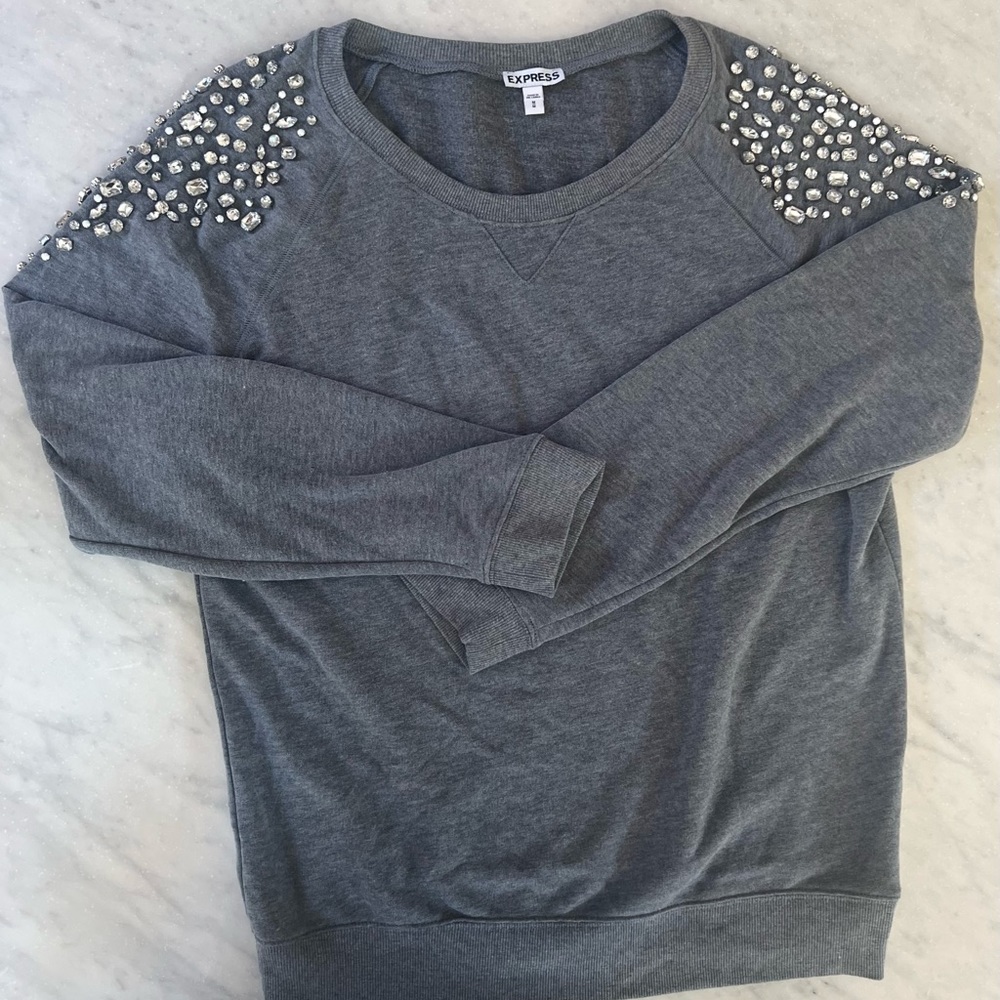Express sweatshirt with jewels